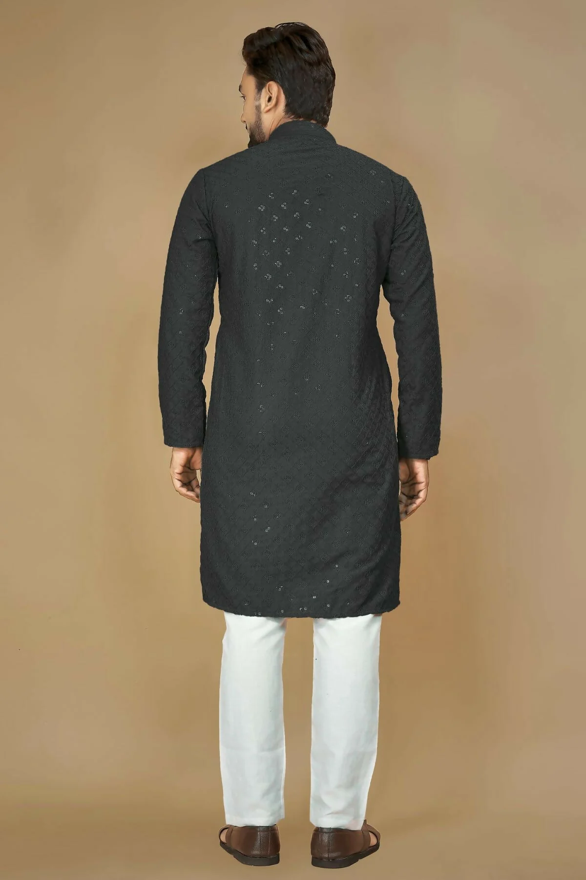 Anaita Black Embroidered Rayon Straight Kurta - Image 3