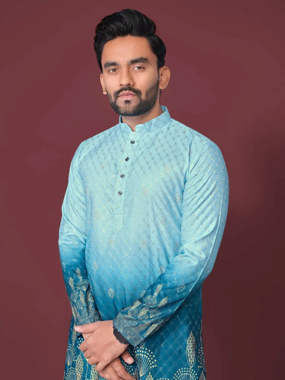 Anaita Blue Multicolour Kurta - Image 3