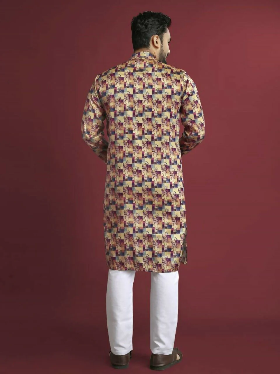 Anaita Multicolour Printed Pure Silk Straight Kurta - Image 2