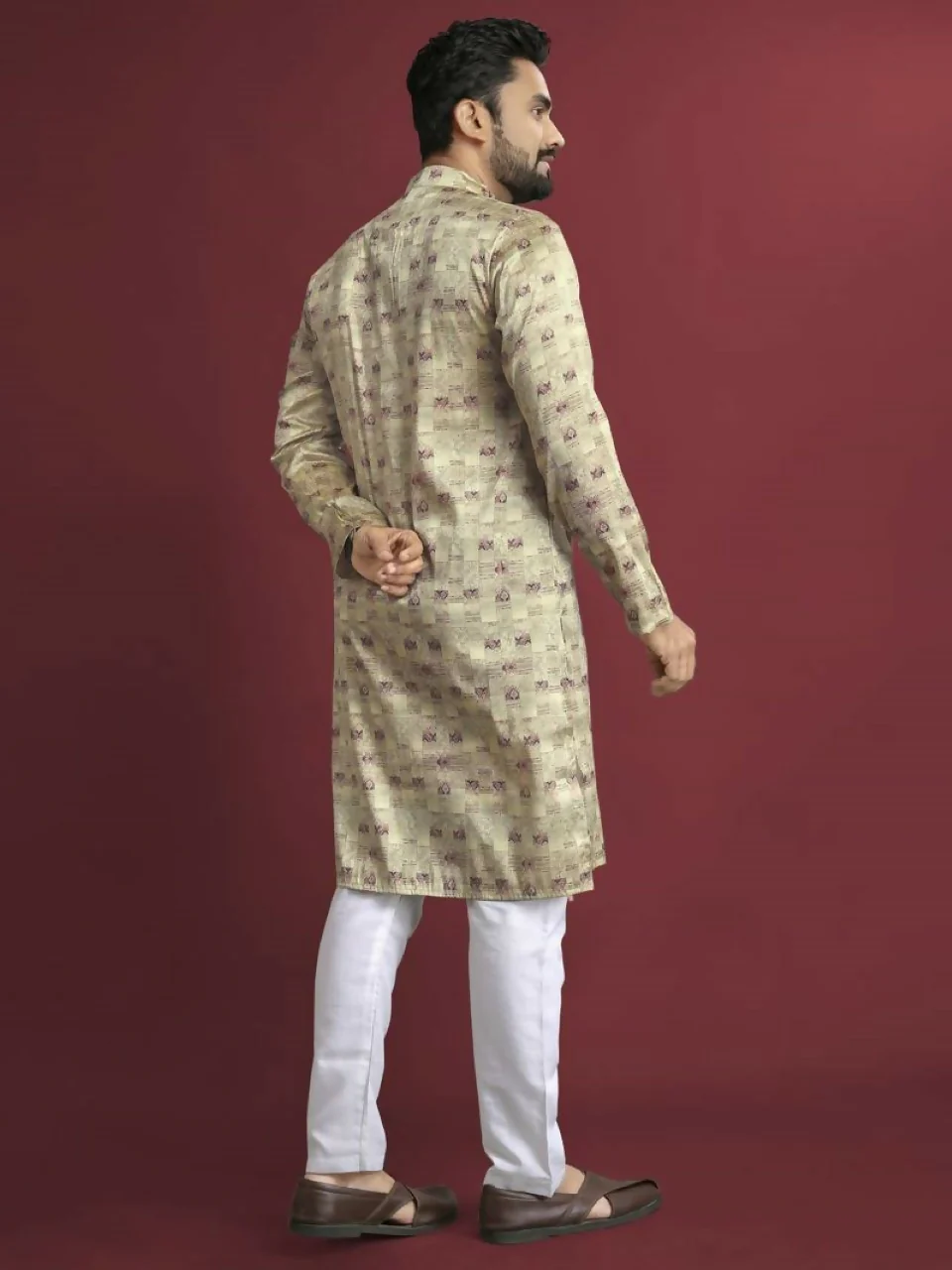 Anaita Multicolour Printed Pure Silk Straight Kurta - Image 2