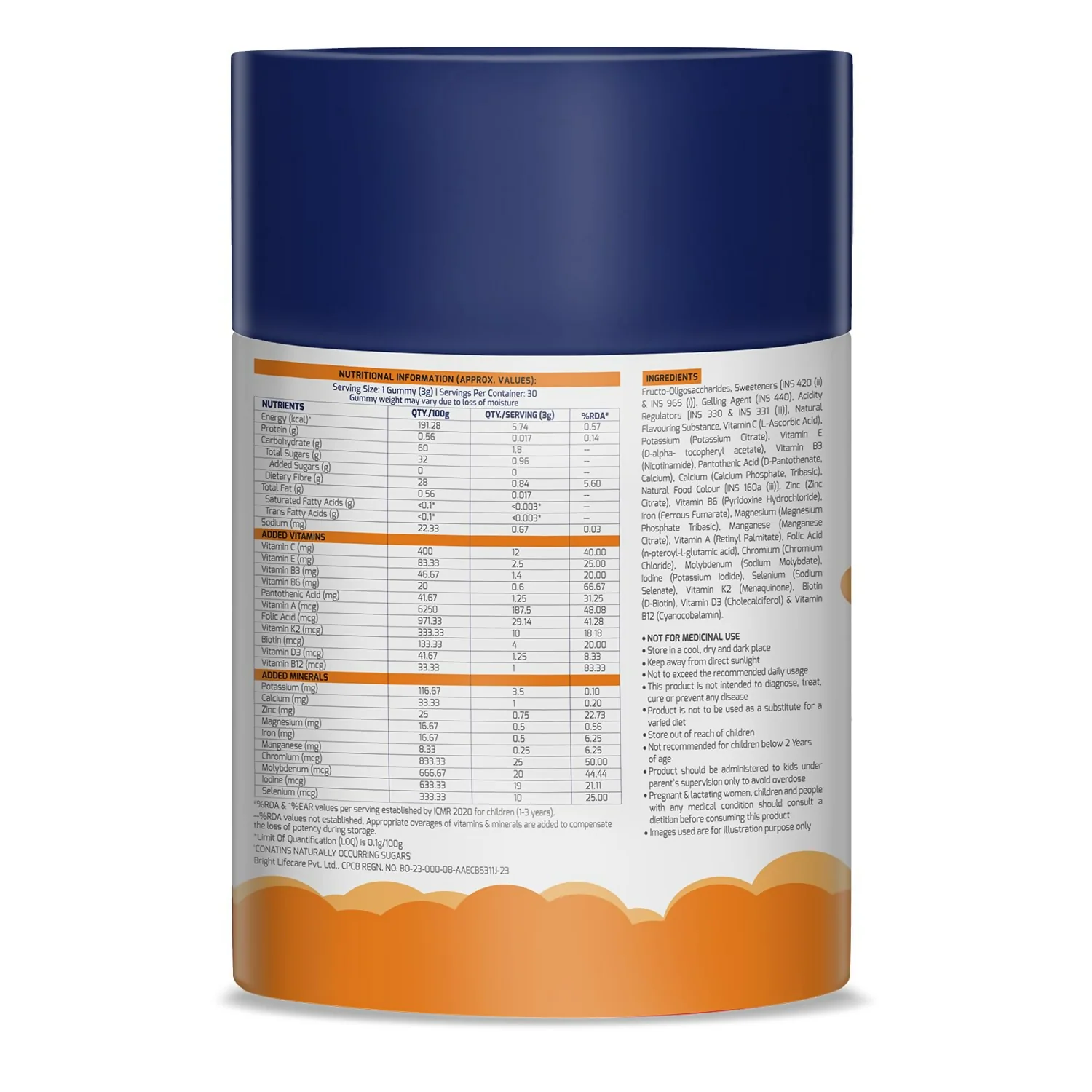 Gritzo Super Gummies, Multivitamin for Kids (Natural Strawberry & Natural Orange Flavours) - Image 5