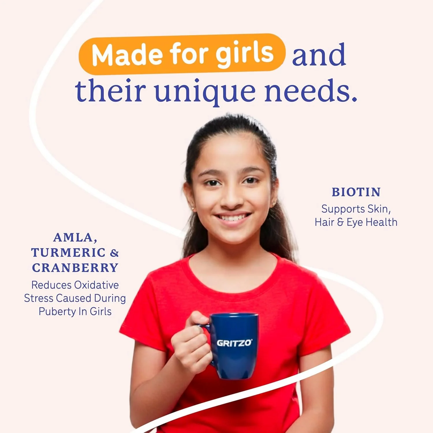 Gritzo SuperMilk Growth+ (Formerly Height+) Unsweetened Drink Mix (10-12y Girls), 12g Protein Powder Creamy Vanilla - Image 7