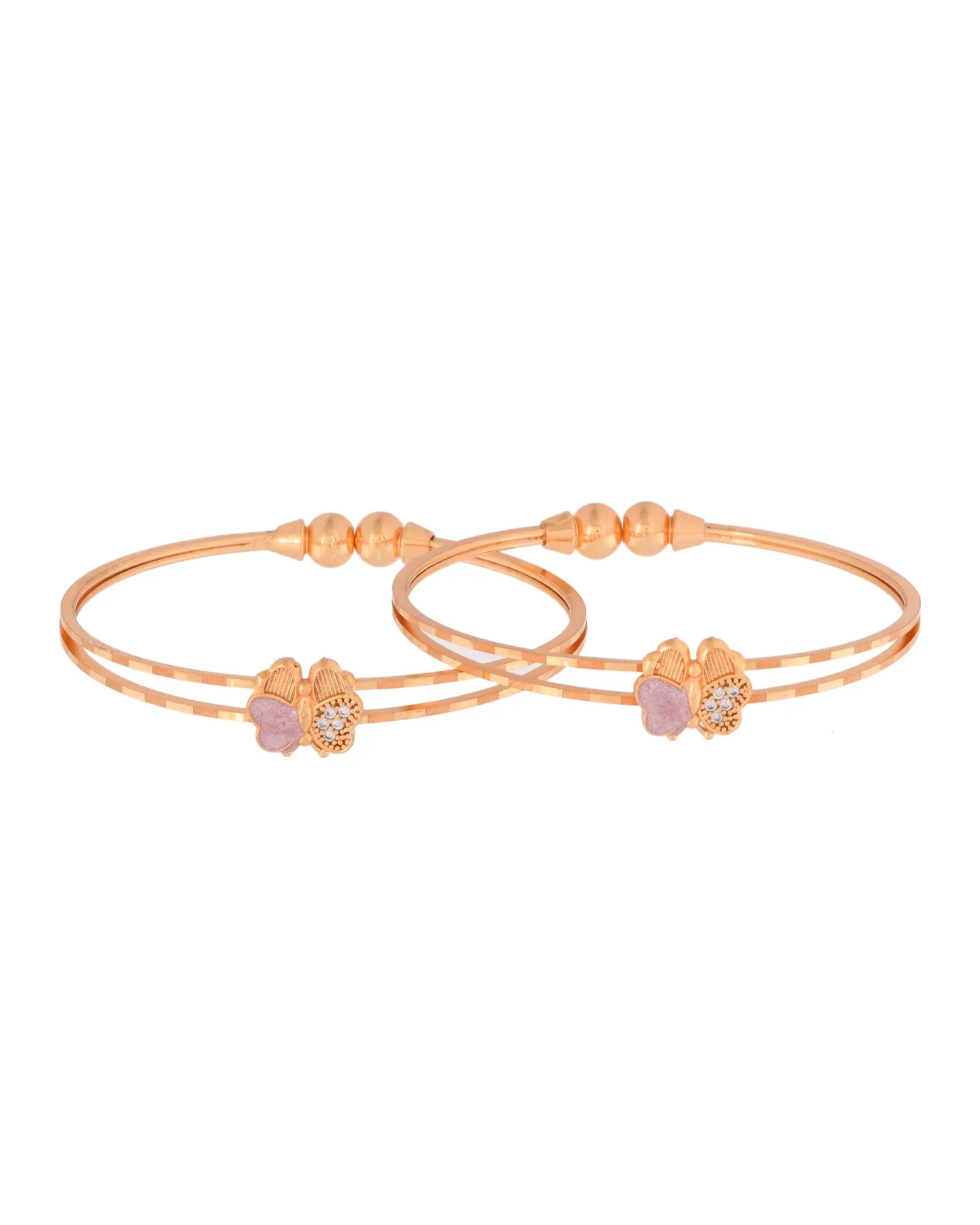 Jewels Nest Gold Plated Butterfly Design Bangles Set For Women – Elegant Festive Jewellery - Image 5
