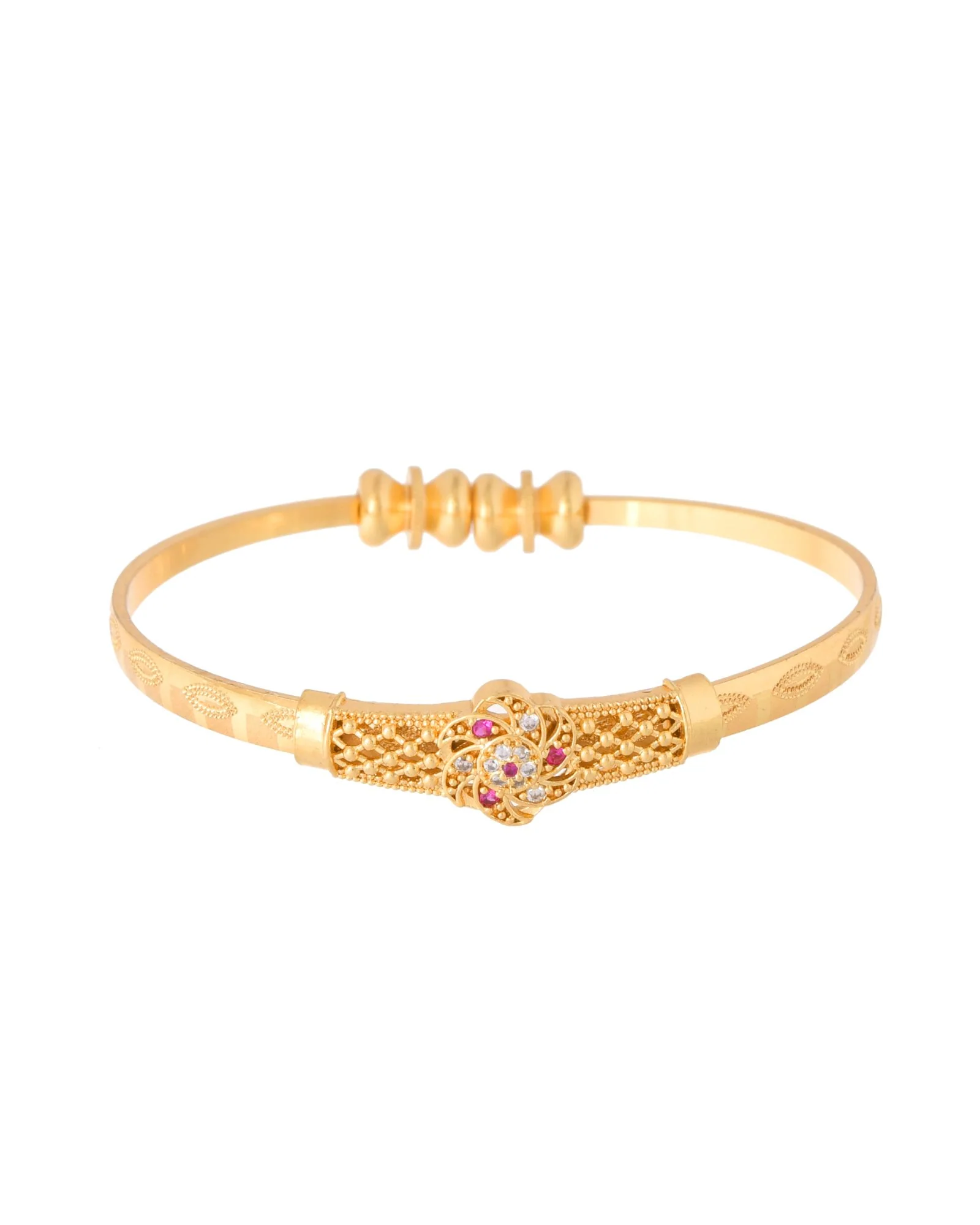 Jewels Nest Gold Plated Floral Design Bangles Set For Women – Festive & Traditional Wear - Image 5