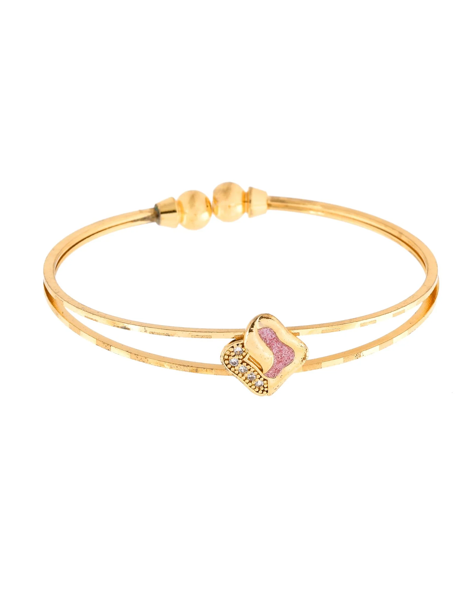 Jewels Nest Gold Plated Heart Design Bangles Set For Women – Daily & Party Wear - Image 6