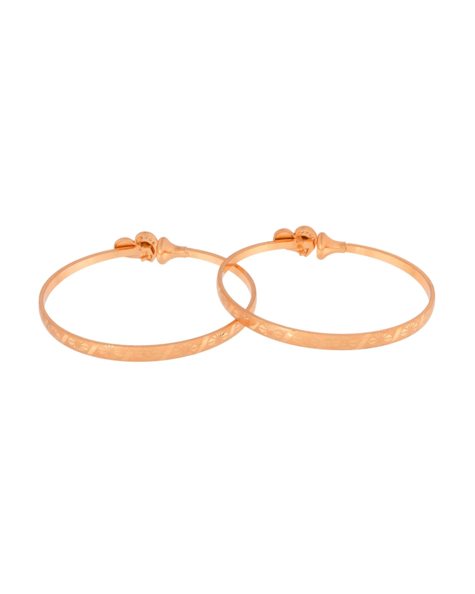 Jewels Nest Gold Plated Heart Design Bangles Set For Women – Elegant Party & Festive Wear - Image 5