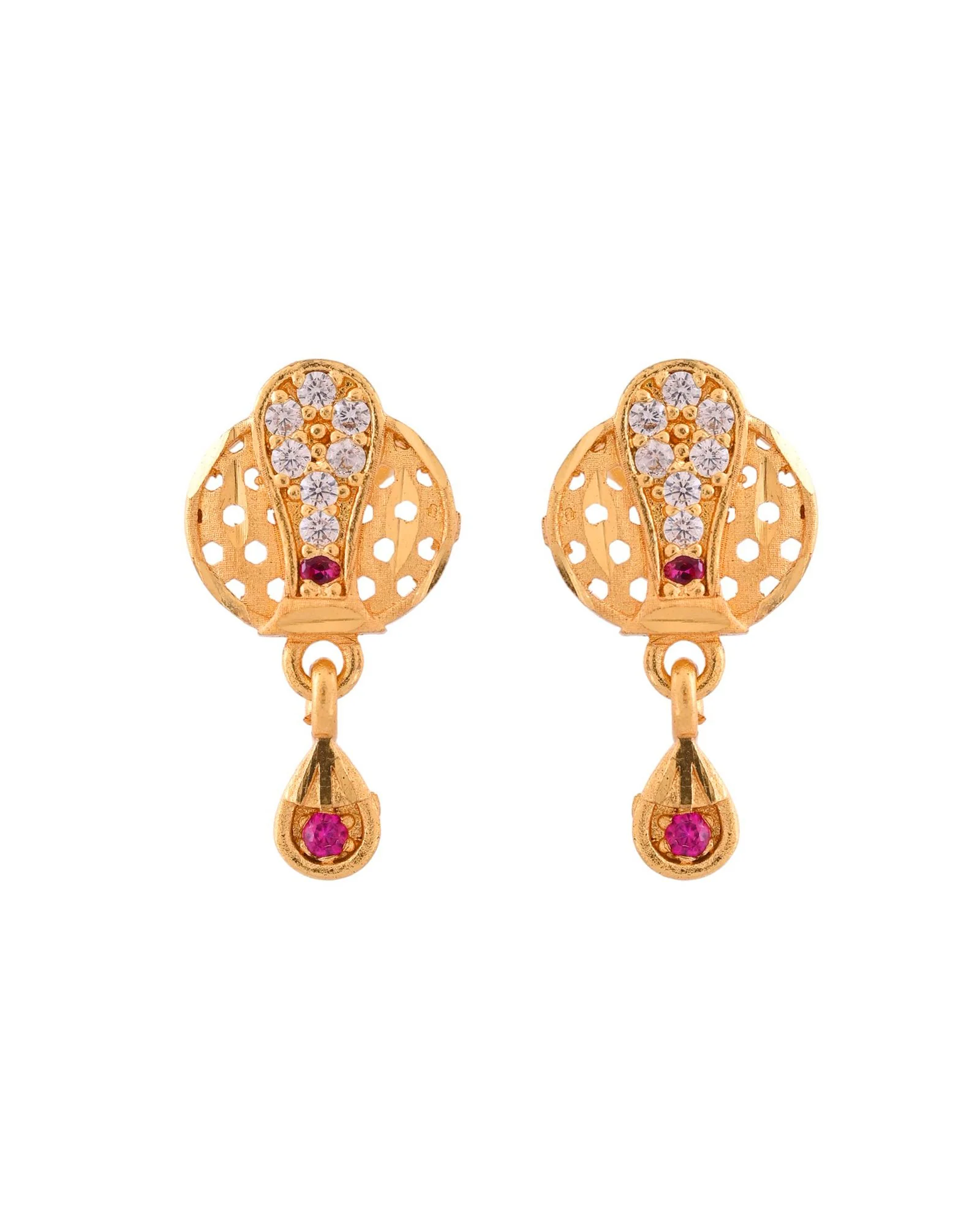 Jewels Nest Gold-Plated Honeycomb Design Pendant Necklace Set With Matching Earrings For Women - Image 6