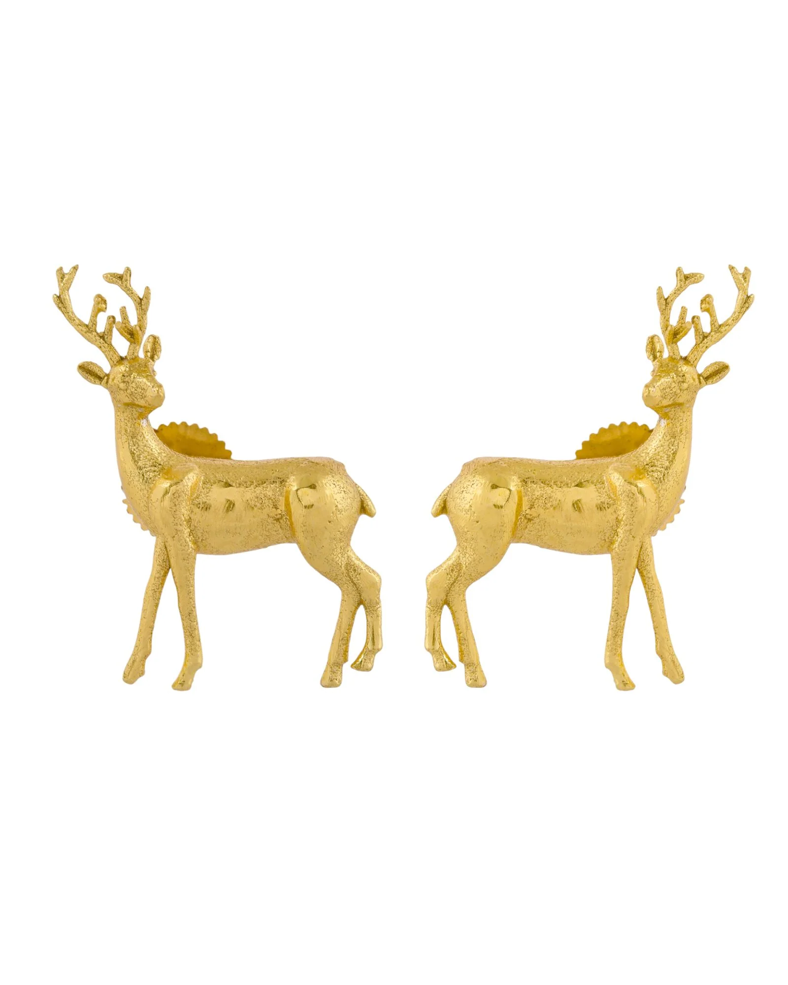 Jewels Nest Gold-Tone Deer Motif Necklace & Stud Earrings Jewellery Set For Women - Image 7