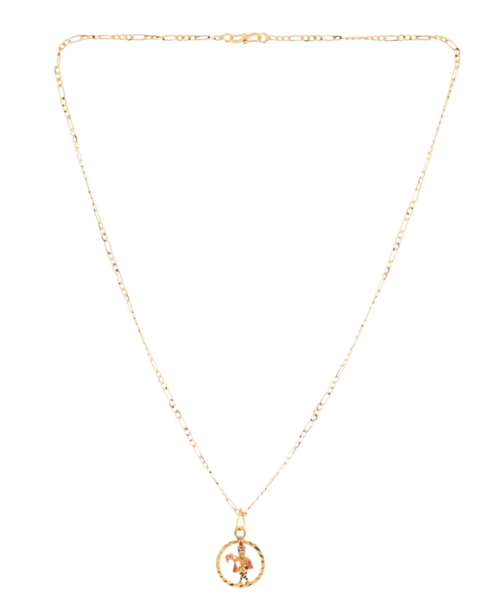 Jewels Nest Gold-Tone Enamel Krishna Circle Pendant Necklace For Women - Image 4