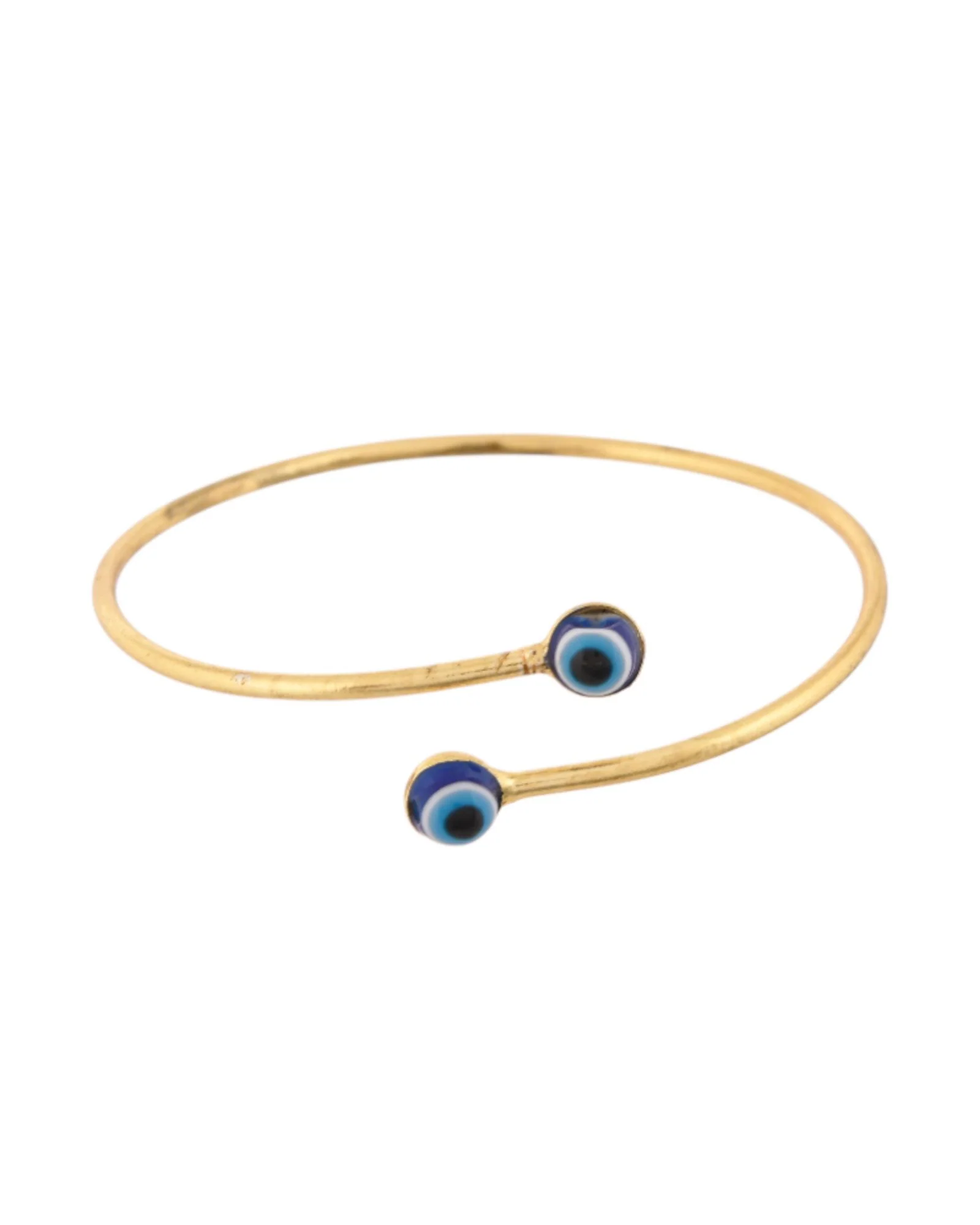 Jewels Nest Gold-Tone Evil Eye Adjustable Open Kada Bracelet For Women - Image 4