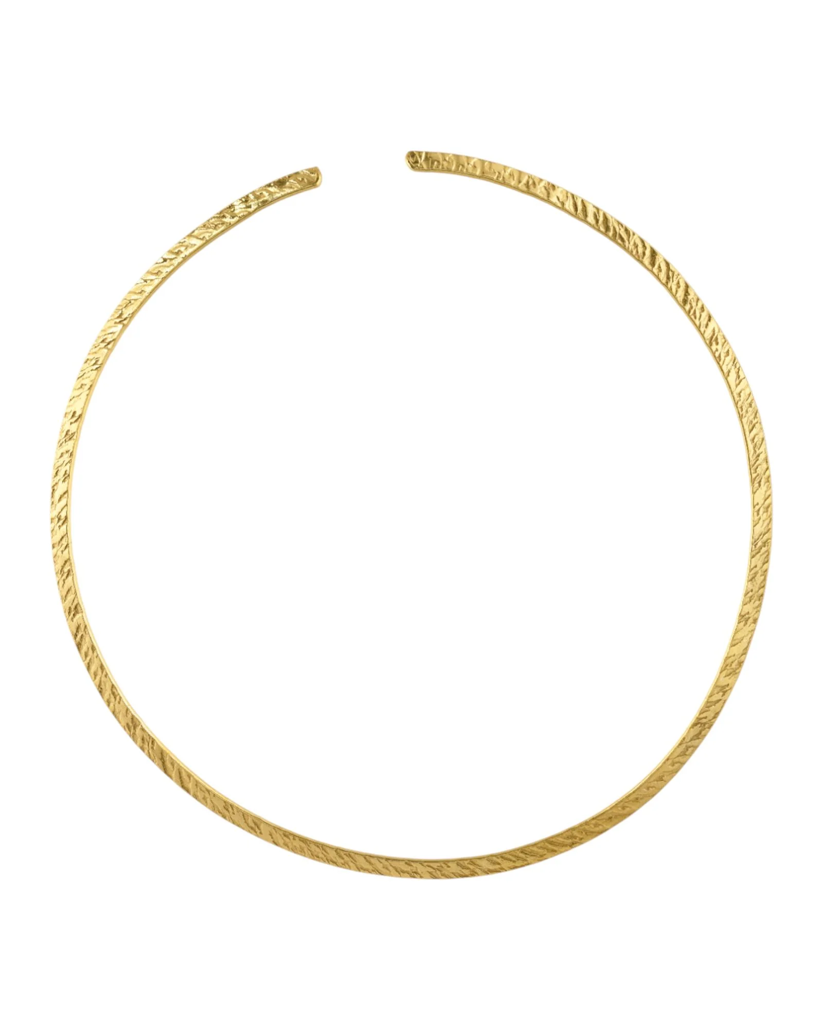 Jewels Nest Gold-Tone Textured Collar Necklace For Women | Minimal Statement Chain Jewellery - Image 5