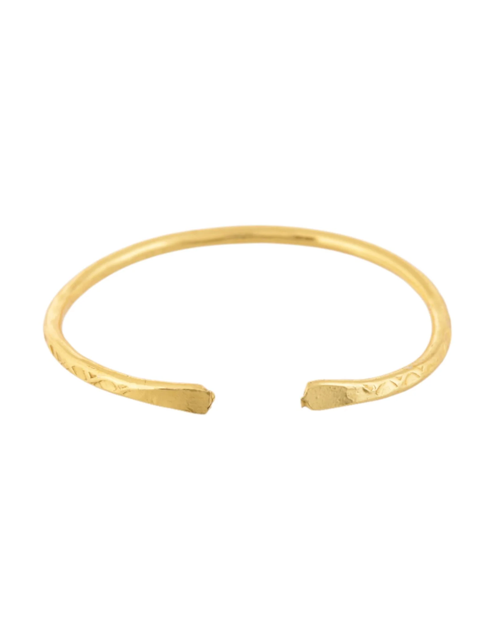 Jewels Nest Gold-Tone Textured Open Cuff Bangles Set For Women (Set Of 6) - Image 6