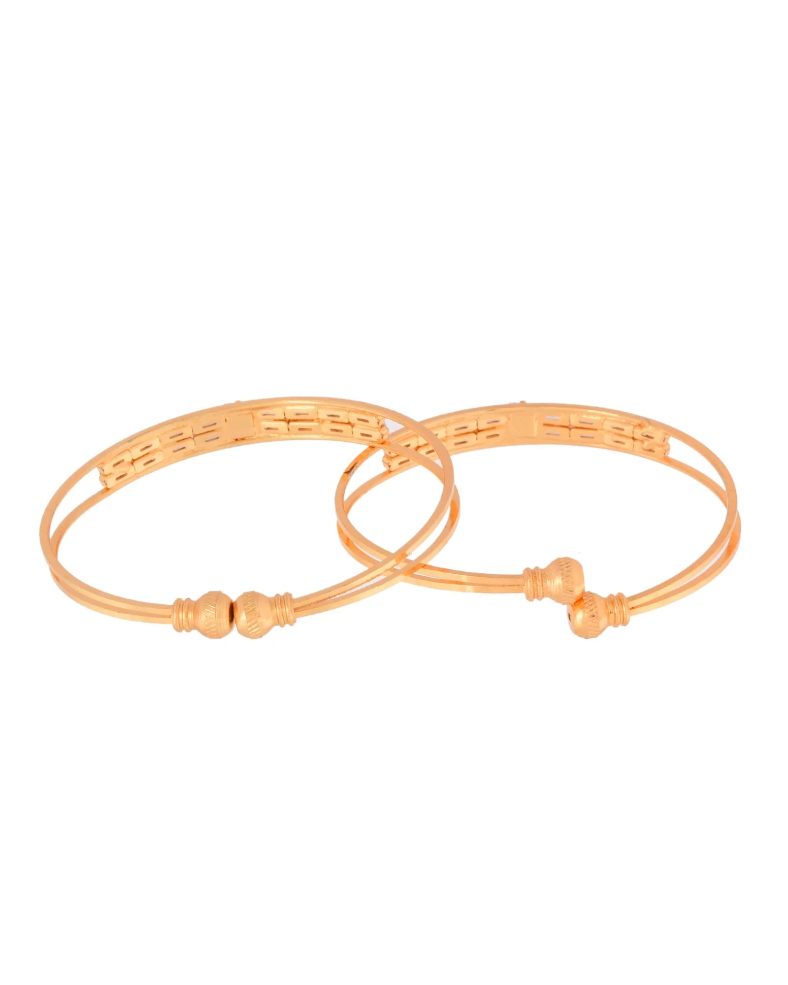 Jewels Nest Gold-Toned Stone Studded Openable Bangles For Women - Image 5