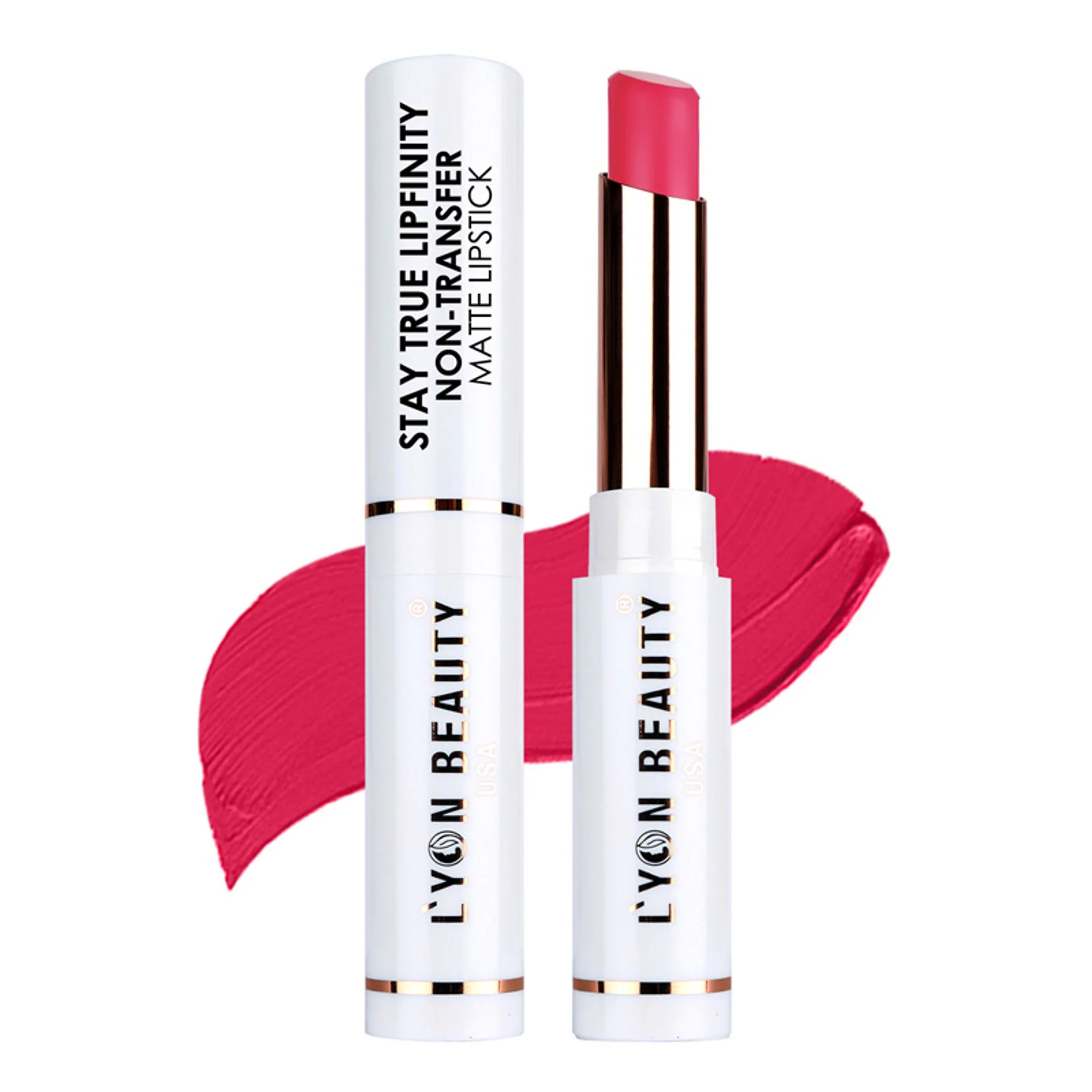 Lyon Beauty Stay True Lipfinity Non Transfer Matte Lipstick - Magenta 03 - Image 2