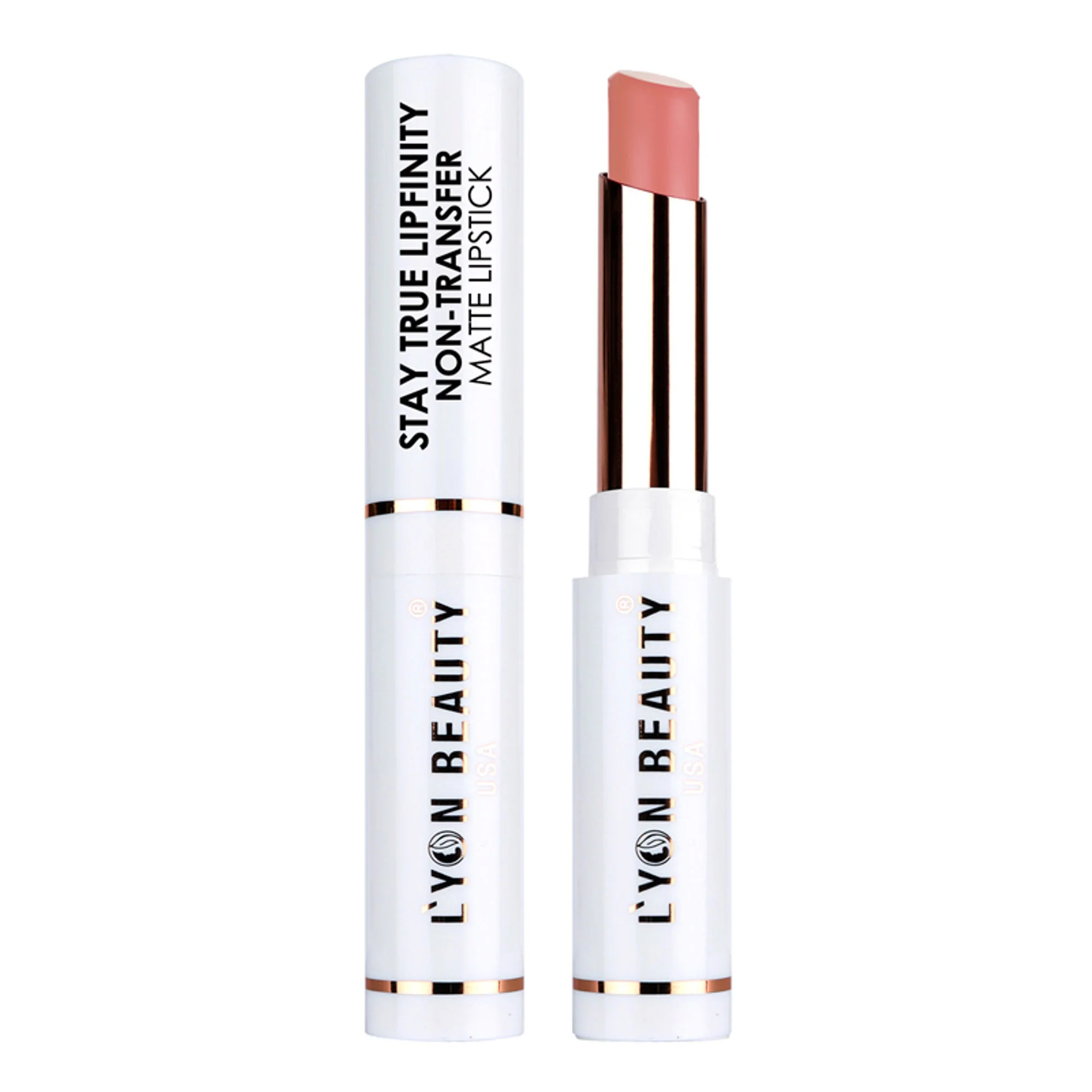 Lyon Beauty Stay True Lipfinity Non Transfer Matte Lipstick - Nude Peach 01 - Image 4