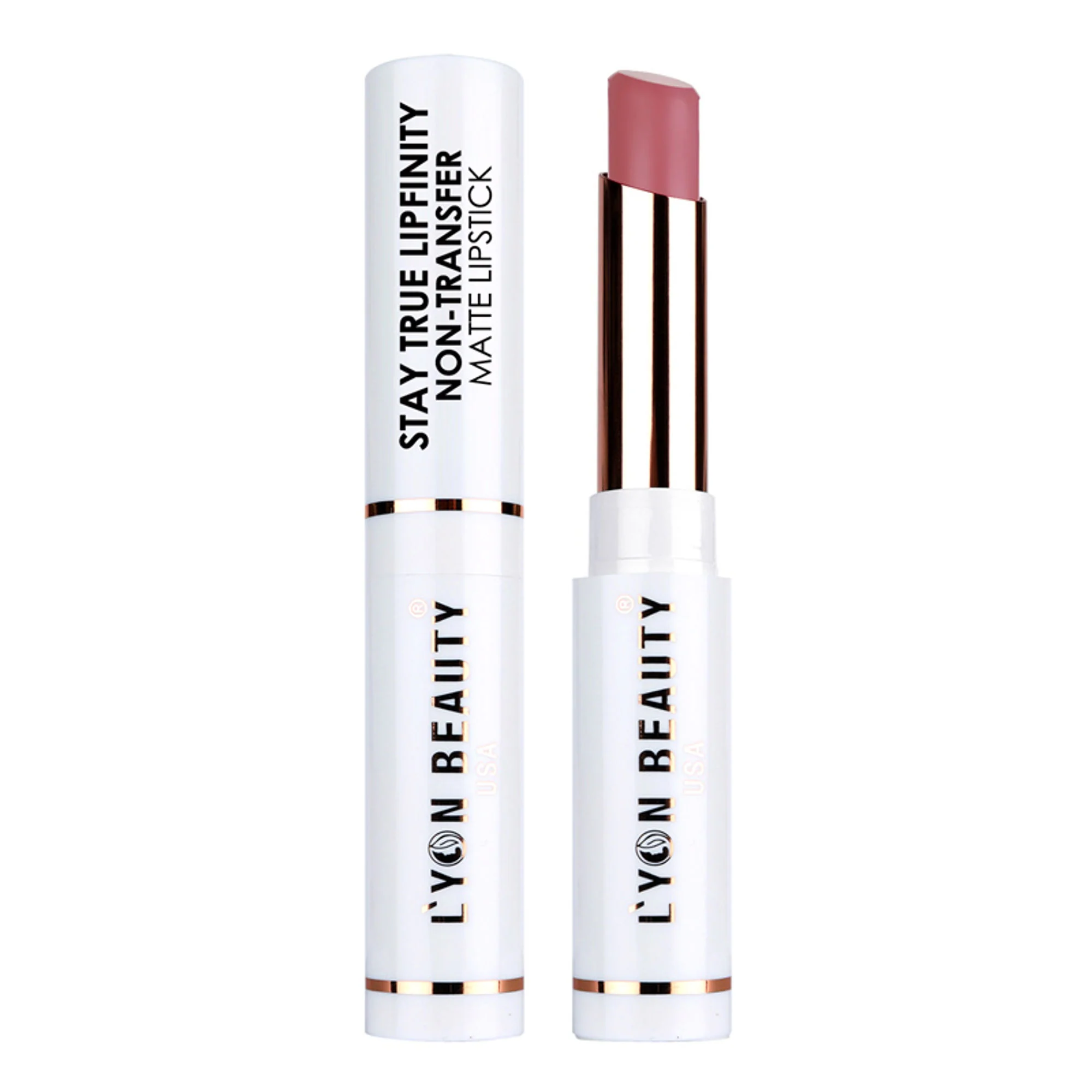 Lyon Beauty Stay True Lipfinity Non Transfer Matte Lipstick - Nude Rose 02 - Image 4