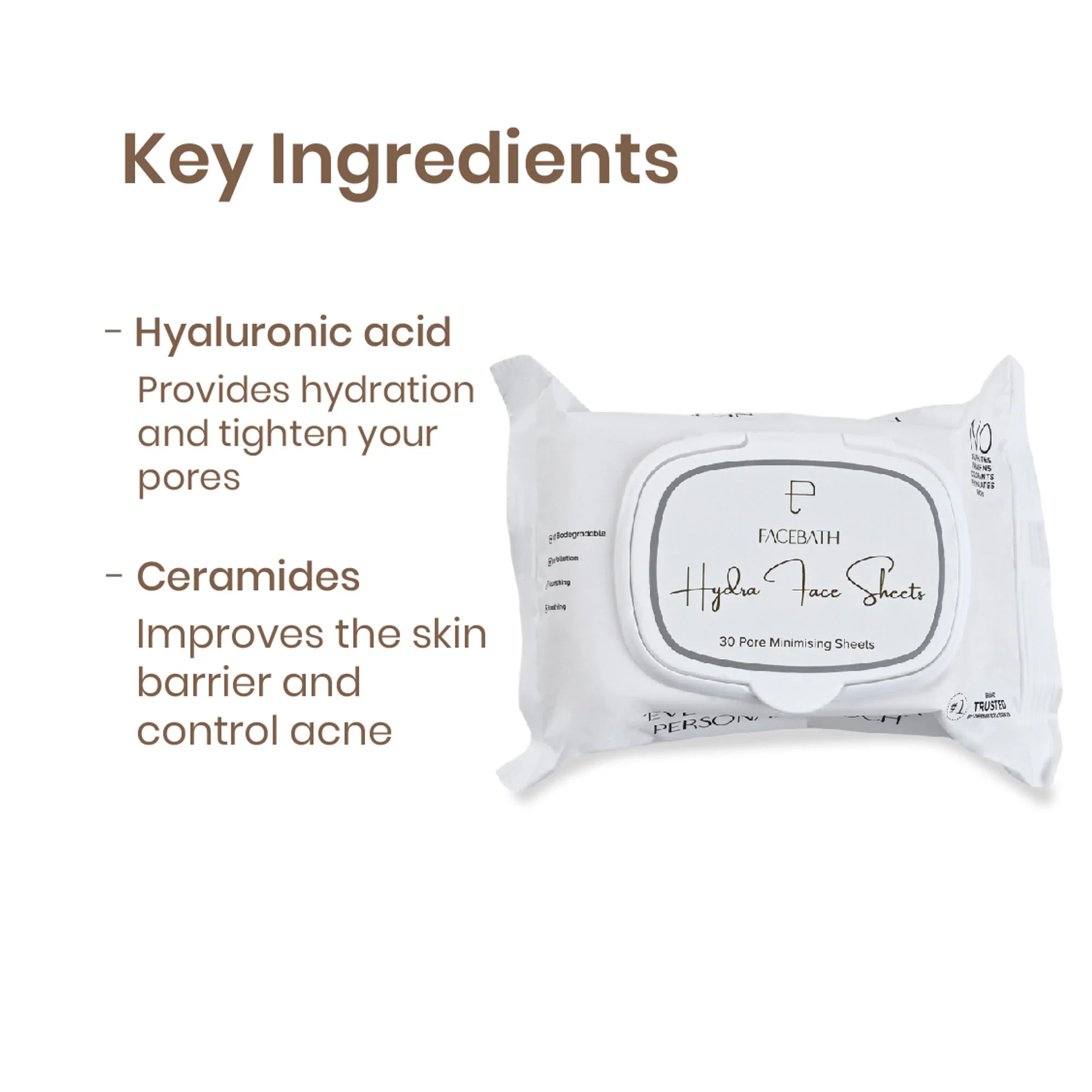 Personal Touch Skincare Hydra Facial Skin Care Serum Wipes For Pore Minimising With 72 hours Hydration - Image 4