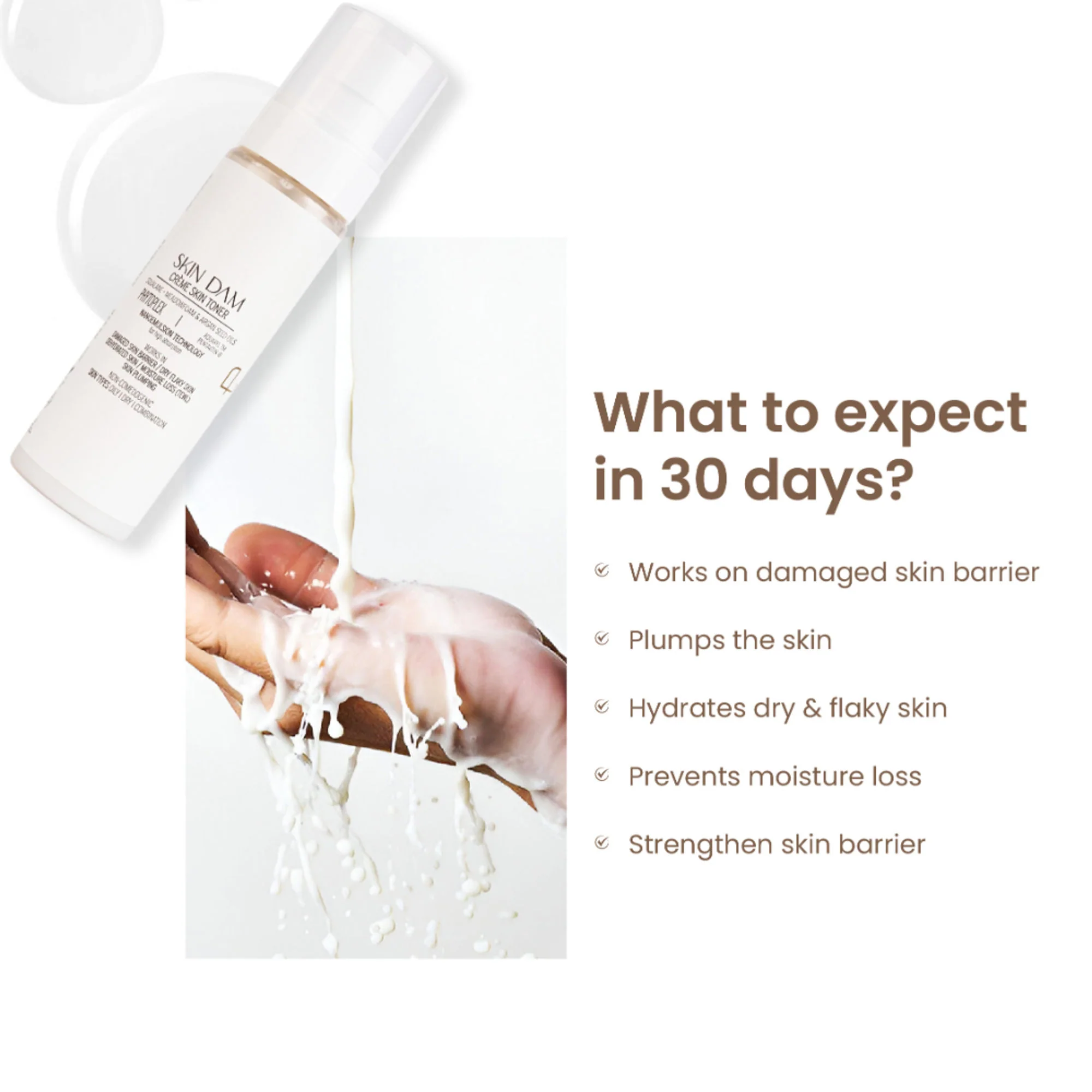 Personal Touch Skincare Skincare Skindam 2 In 1 Crème Milky Skin Toner Primer - Image 2