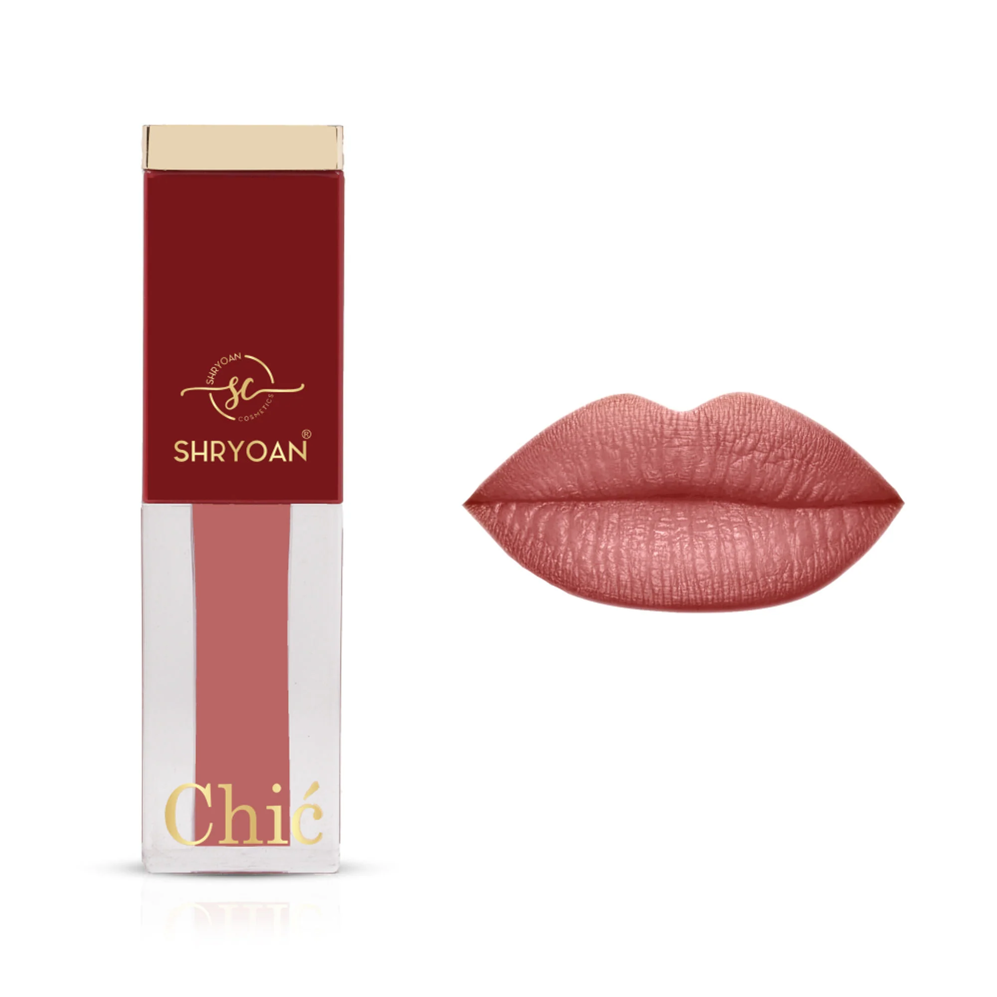 Shryoan Chic Velvet Matte Liquid Lipstick - Brown Sugar Rose-10 - Image 2