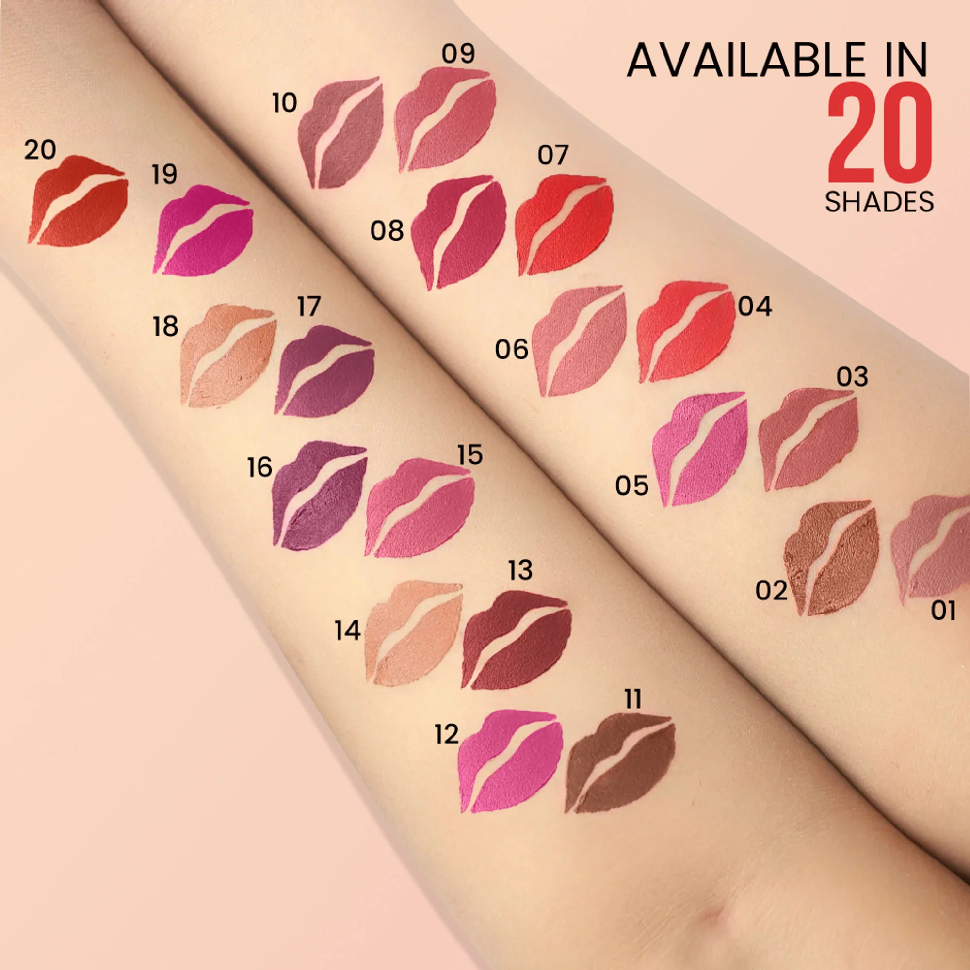 Shryoan Chic Velvet Matte Liquid Lipstick - Brown Sugar Rose-10 - Image 5
