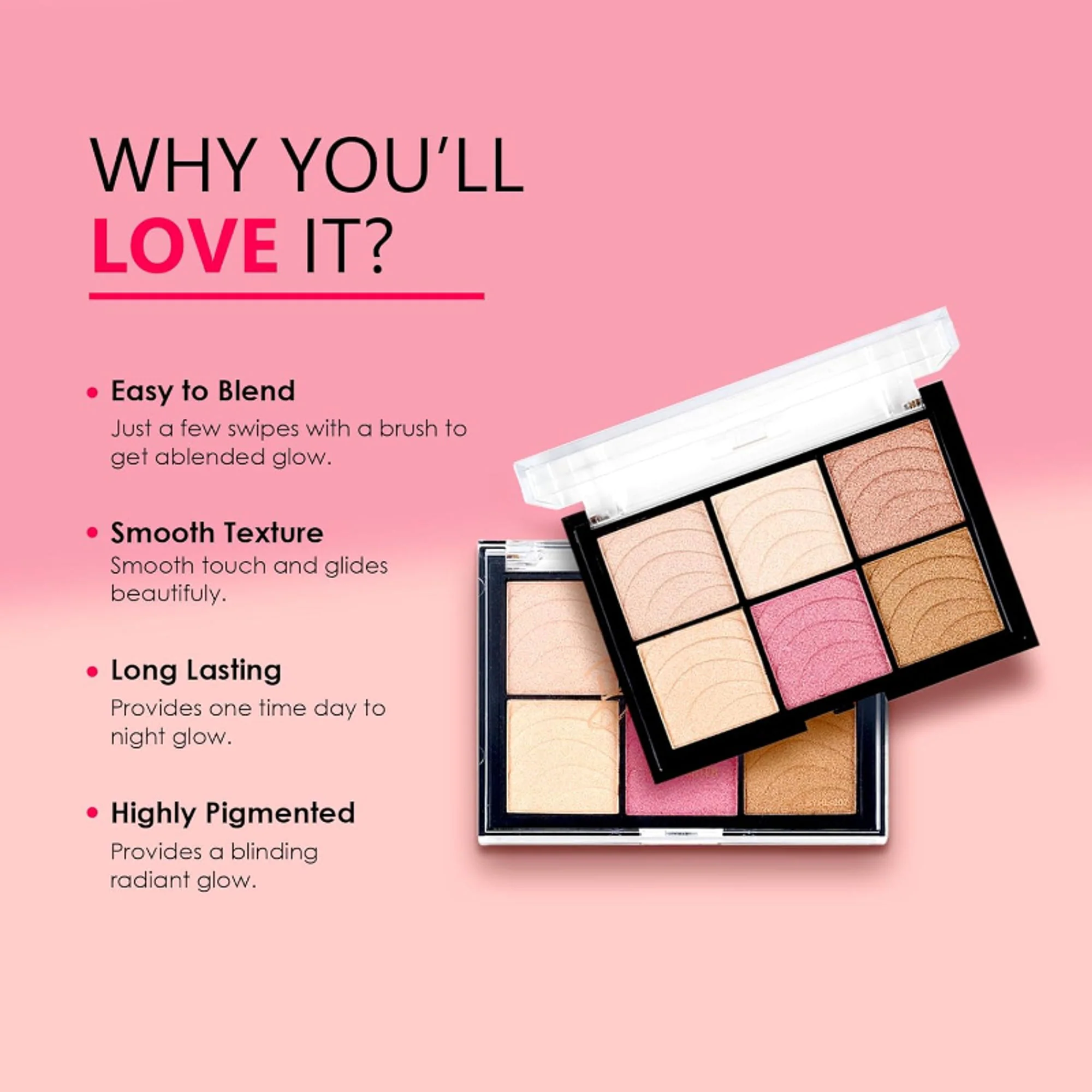Shryoan Game On Blusher & Highlighter Palette - 1 - Image 3