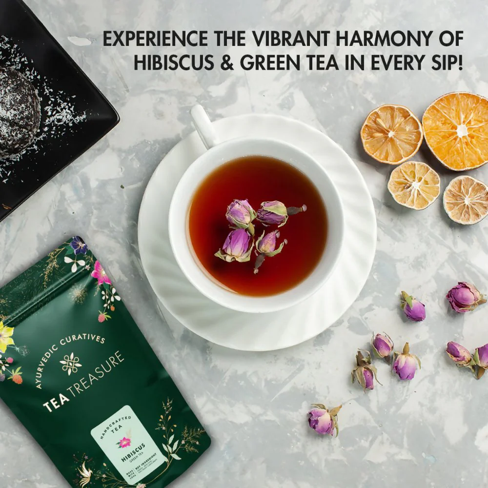 Tea Treasure Hibiscus Loose Leaf Green Tea - Image 5