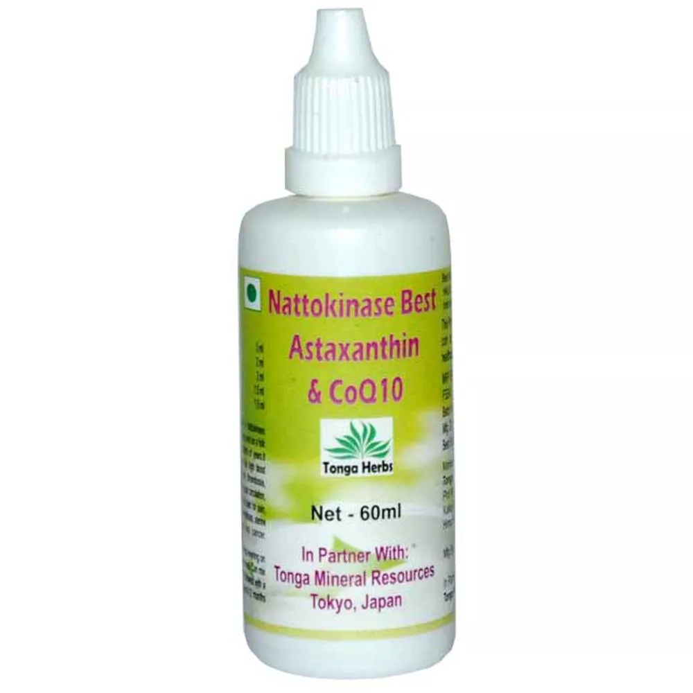 Tonga Herbs Nattokinase Best Astaxanthin & COQ10 Drops