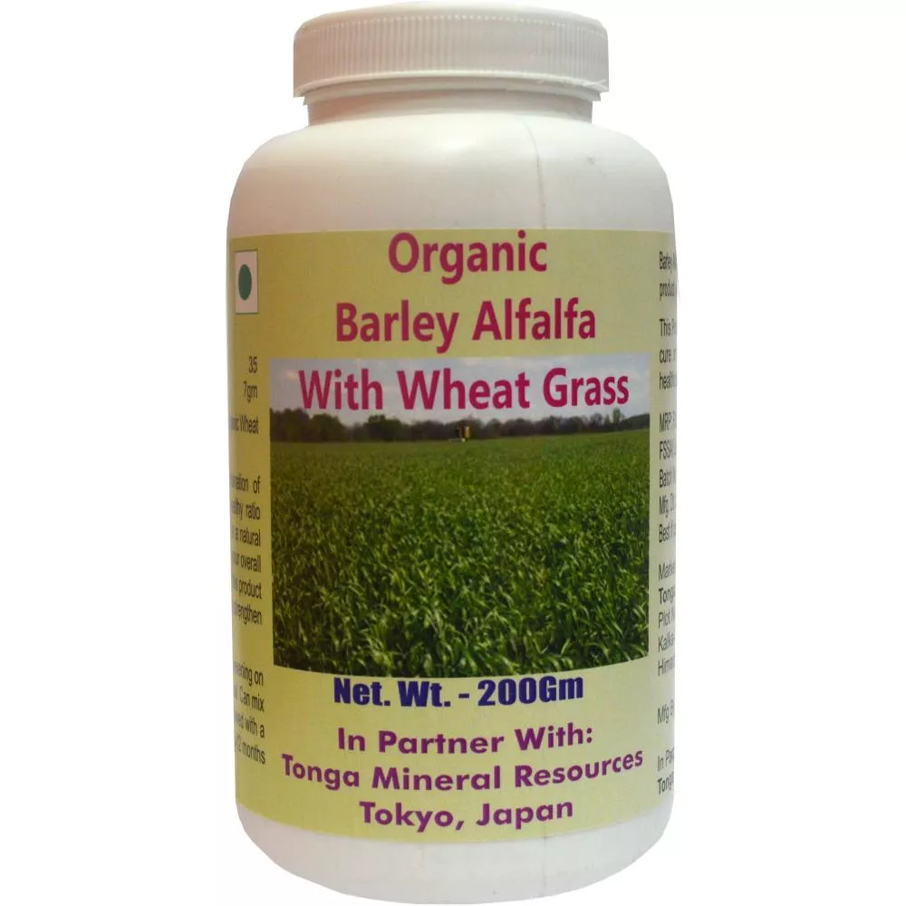 Tonga Herbs Organic Barley Alfalfa With Wheat Grass Powder